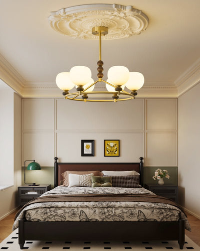 Nydoriel Premium Nordic Art Brass Wood Chandelier