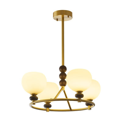 Nydoriel Premium Nordic Art Brass Wood Chandelier