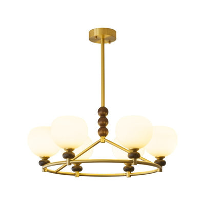 Nydoriel Premium Nordic Art Brass Wood Chandelier