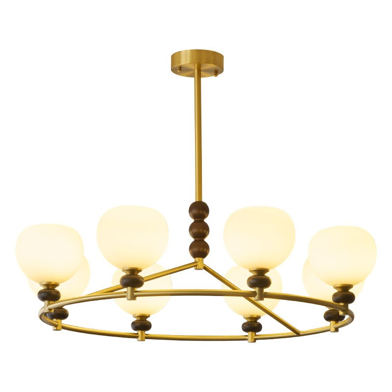 Nydoriel Premium Nordic Art Brass Wood Chandelier