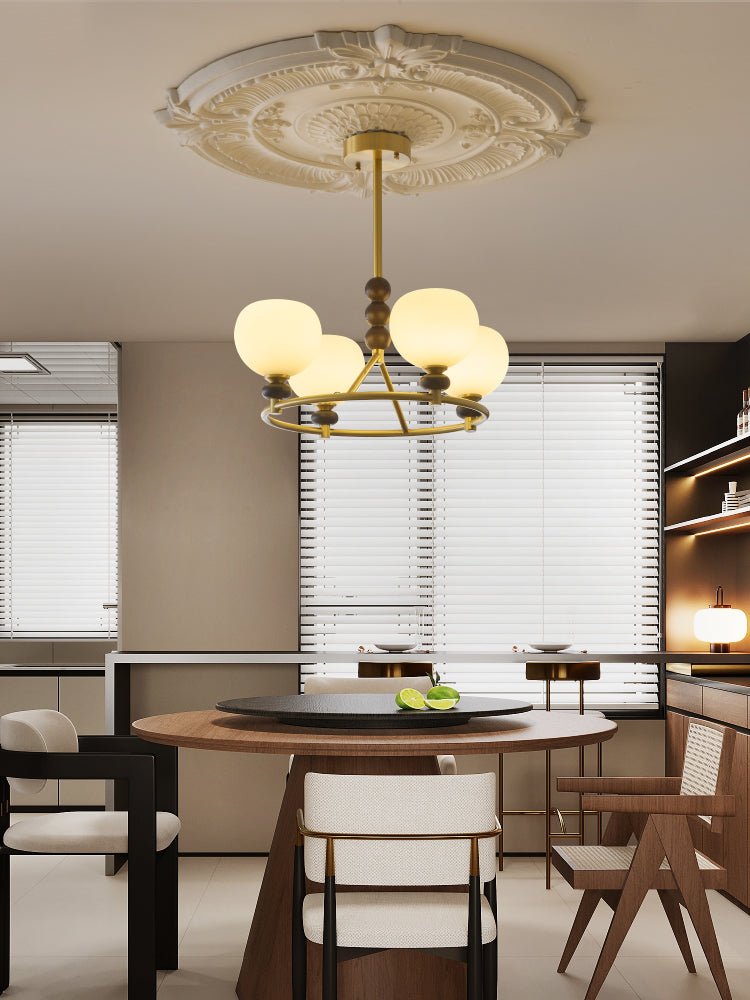 Nydoriel Premium Nordic Art Brass Wood Chandelier