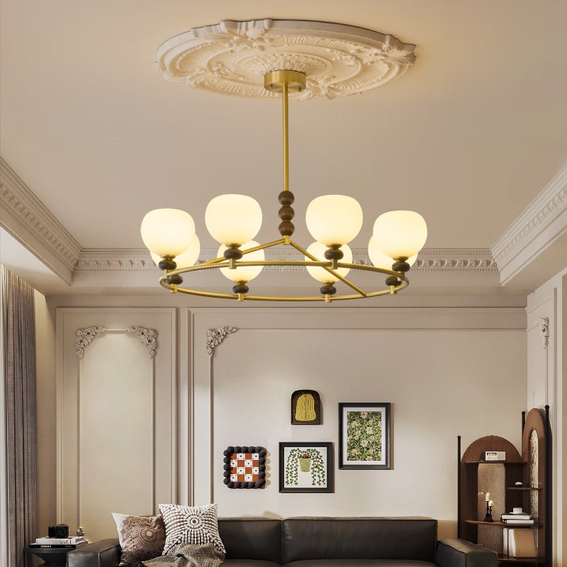 Nydoriel Premium Nordic Art Brass Wood Chandelier
