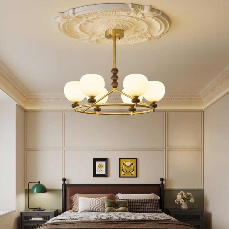 Nydoriel Premium Nordic Art Brass Wood Chandelier