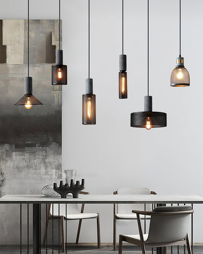 Lumeraine Cement Mesh Pendant Light