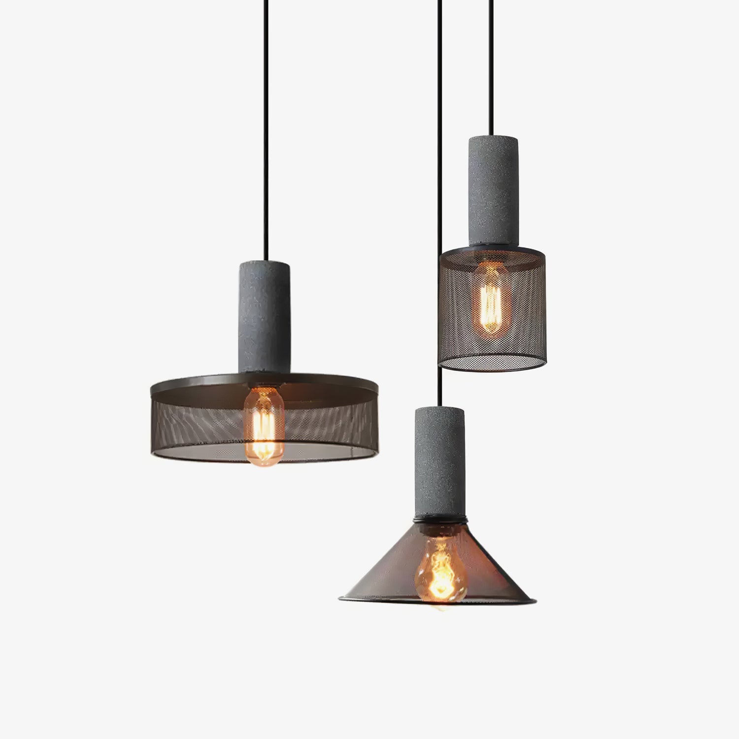 Lumeraine Cement Mesh Pendant Light