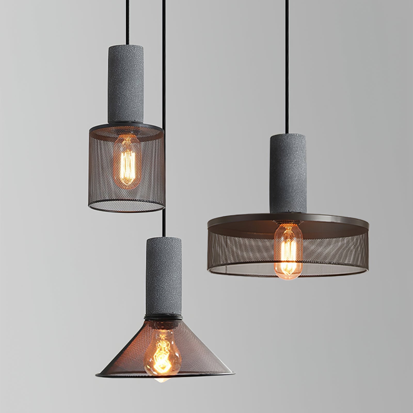 Lumeraine Cement Mesh Pendant Light