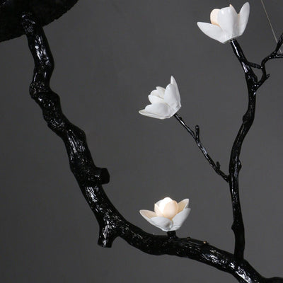 Fioeiel Chandelier Ceramic Flower Black Branch