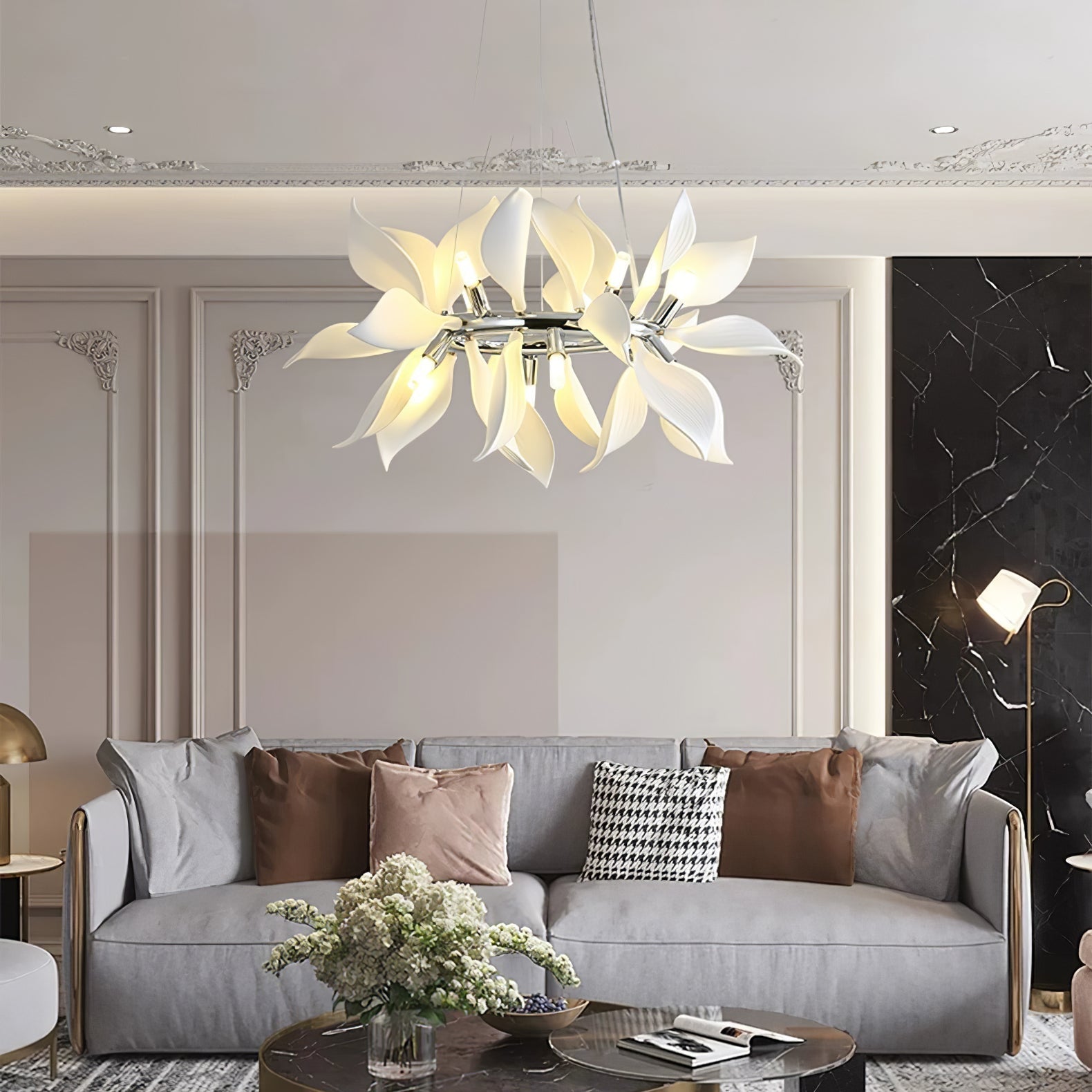 Avir Pendant Lamp Ceramic Petals Blooming