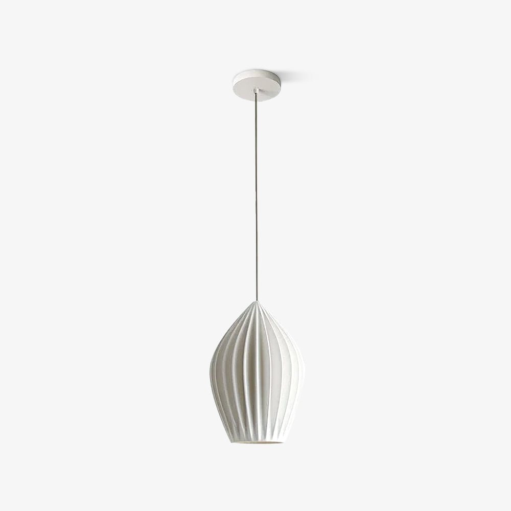 Virove Pendant Lamp Ceramic Ribbed Bone China Elegant