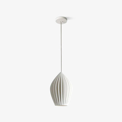 Virove Pendant Lamp Ceramic Ribbed Bone China Elegant