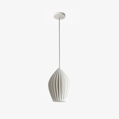 Virove Pendant Lamp Ceramic Ribbed Bone China Elegant