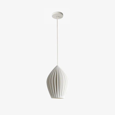 Virove Pendant Lamp Ceramic Ribbed Bone China Elegant
