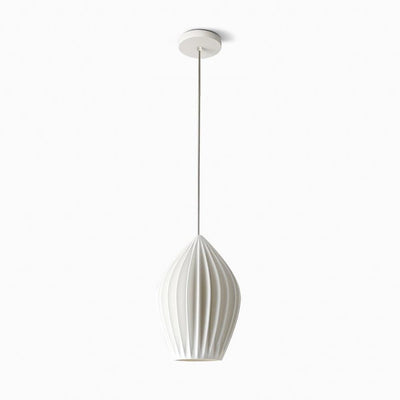 Virove Pendant Lamp Ceramic Ribbed Bone China Elegant