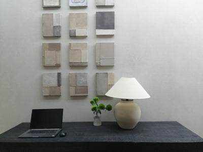 Lumian Fabric Ceramic Rustic Table Lamp