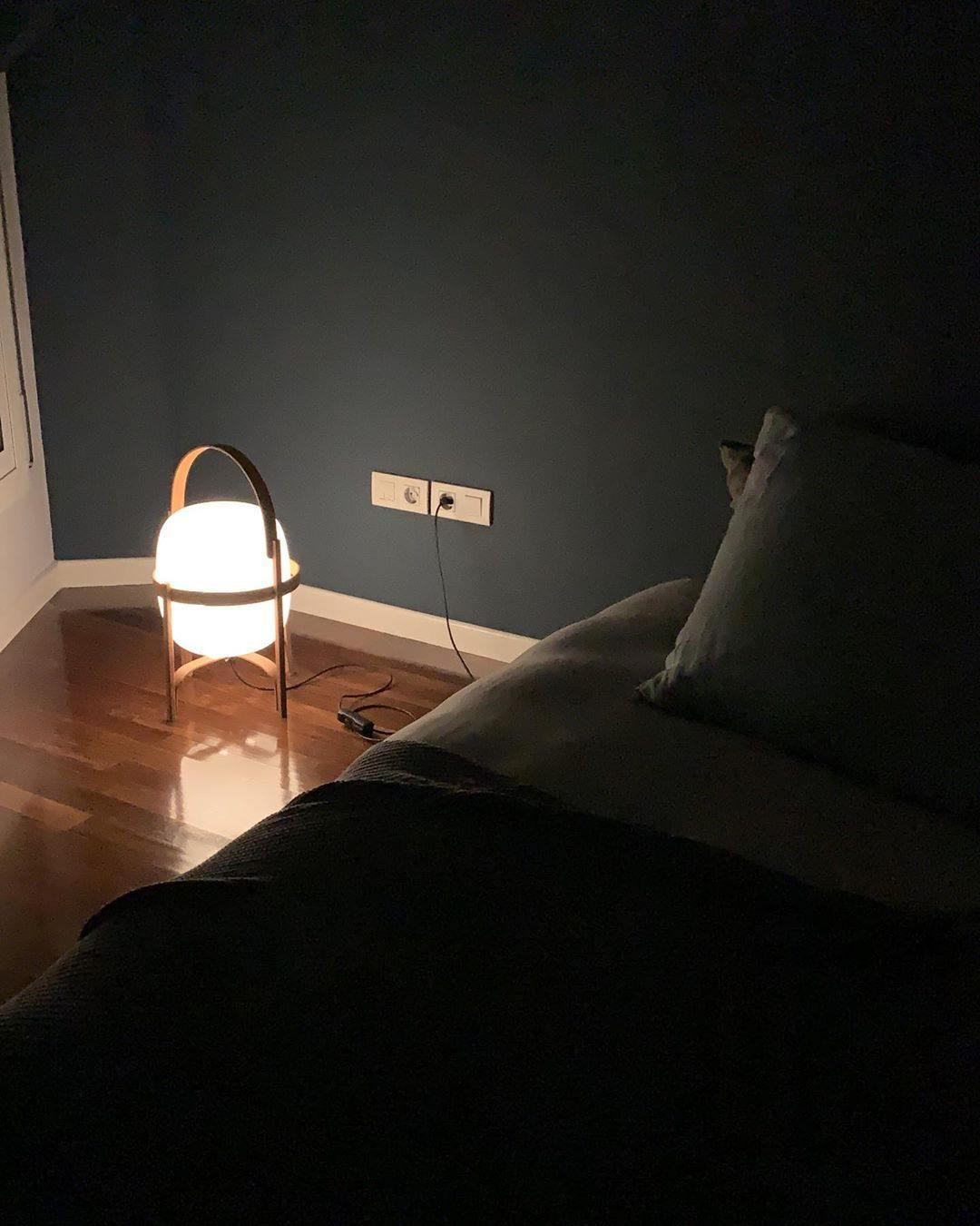 Lethra Wood Glass Table Lamp