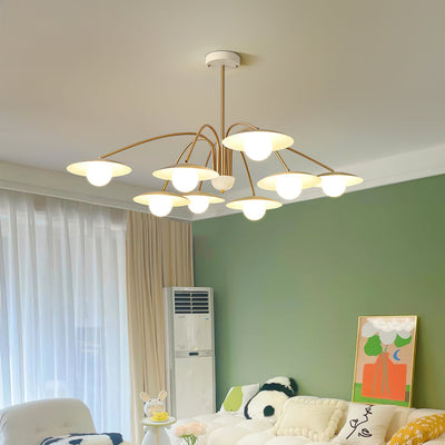 Lark Chandelier with Art Deco-Inspired Mushroom