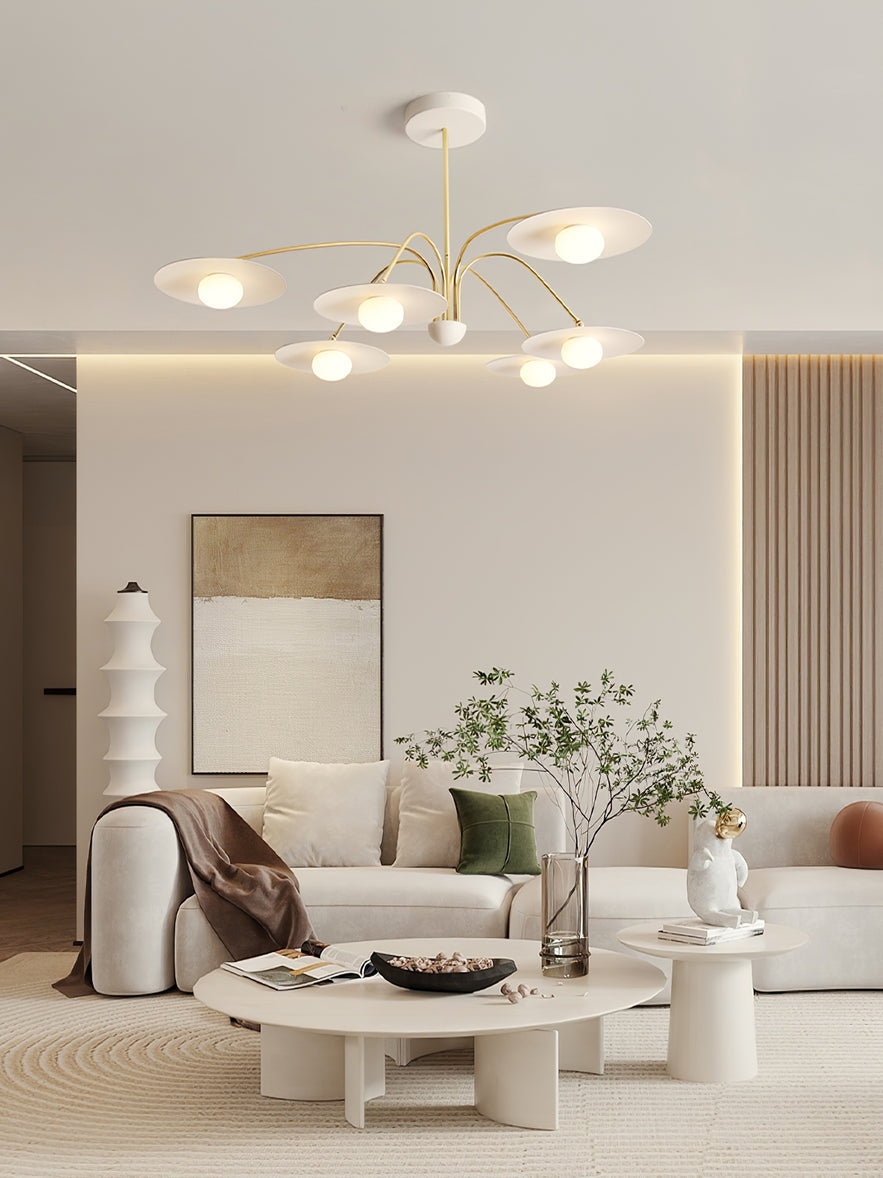 Lark Chandelier with Art Deco-Inspired Mushroom