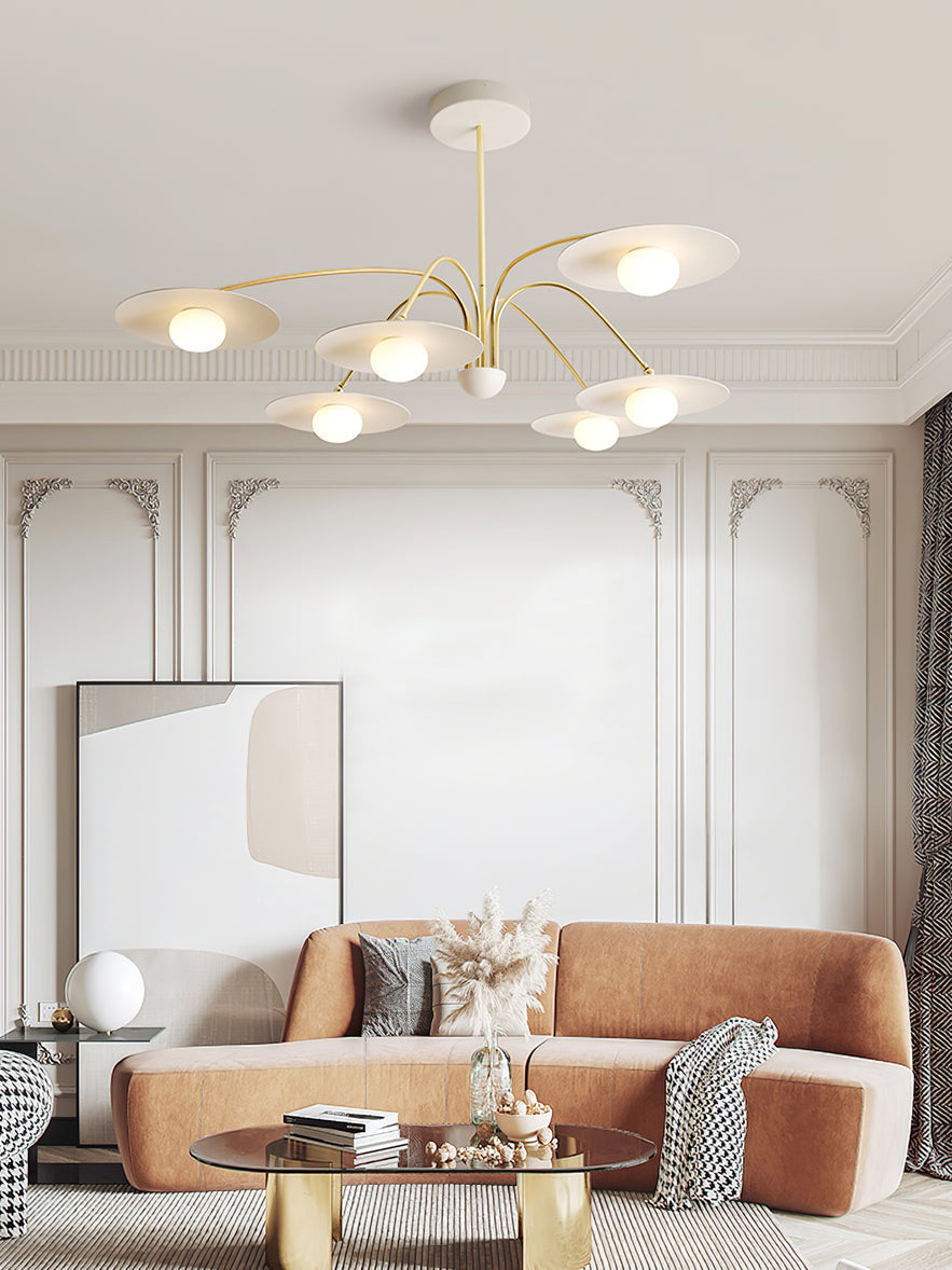 Lark Chandelier with Art Deco-Inspired Mushroom