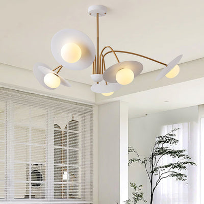 Lark Chandelier with Art Deco-Inspired Mushroom