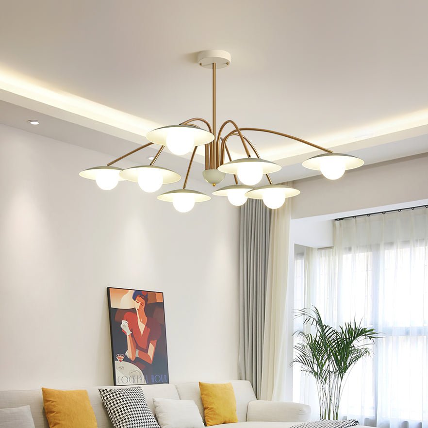 Lark Chandelier with Art Deco-Inspired Mushroom