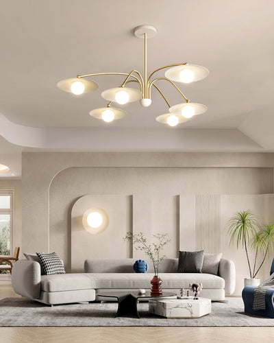 Lark Chandelier with Art Deco-Inspired Mushroom