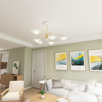 Lark Chandelier with Art Deco-Inspired Mushroom