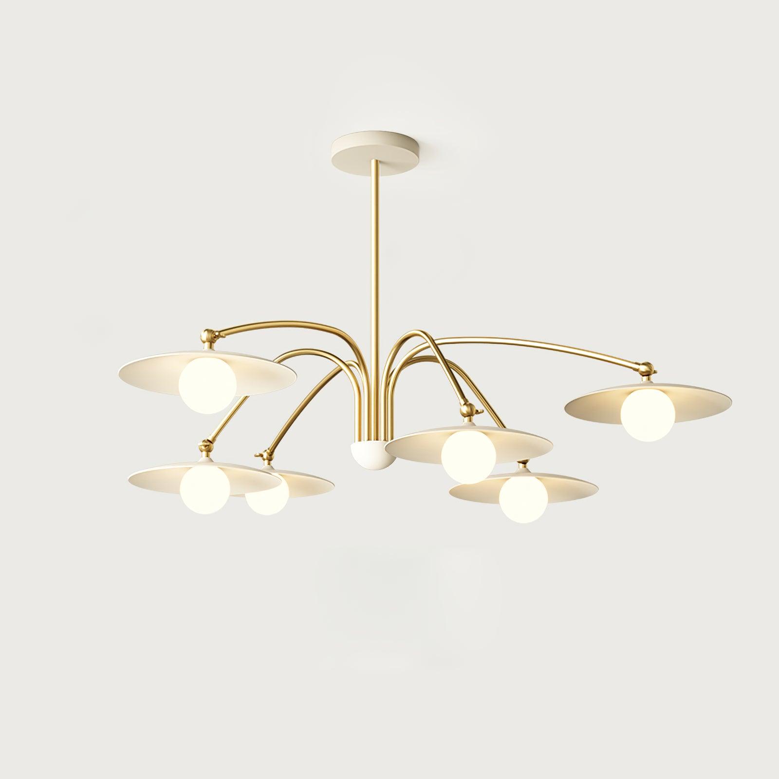 Lark Chandelier with Art Deco-Inspired Mushroom