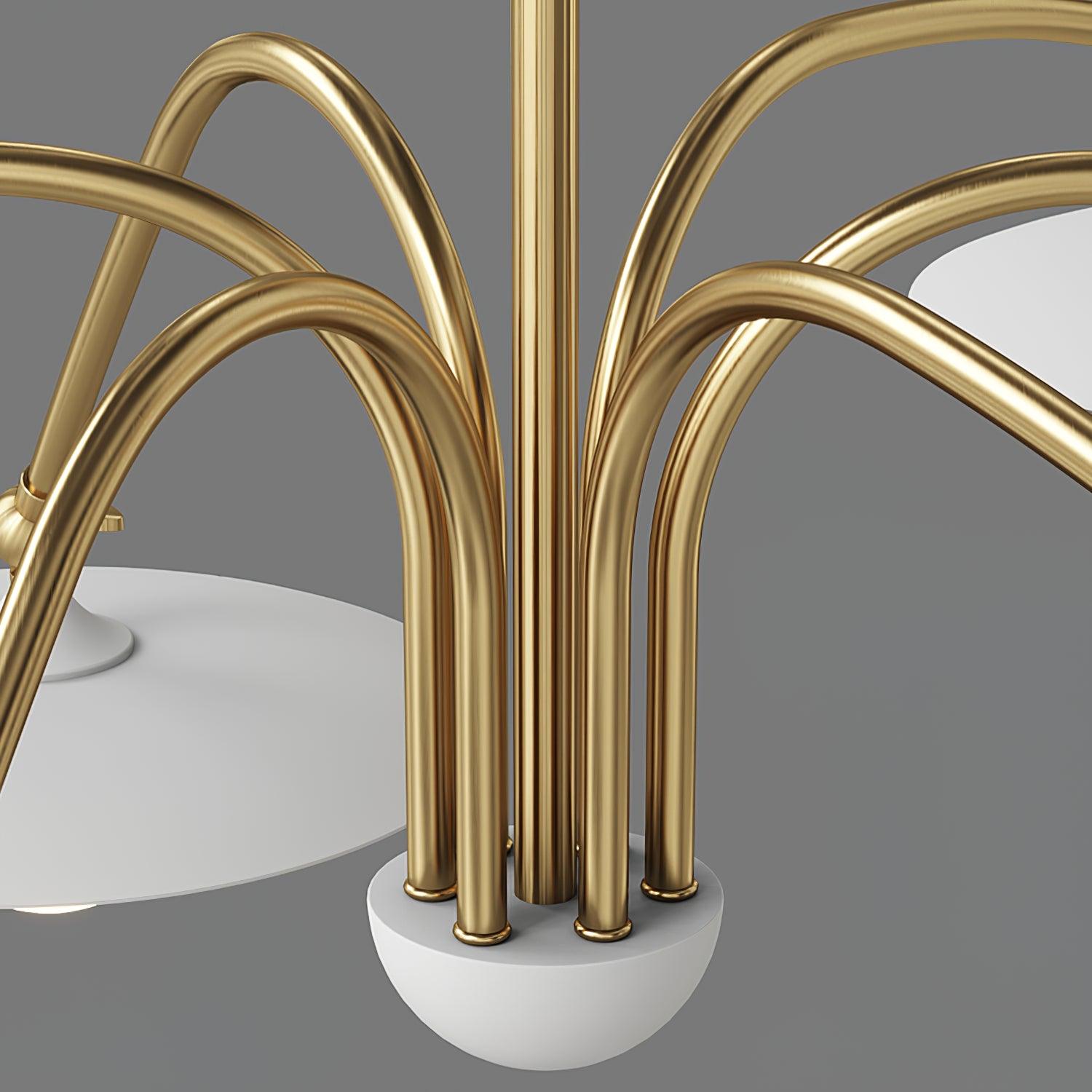 Lark Chandelier with Art Deco-Inspired Mushroom