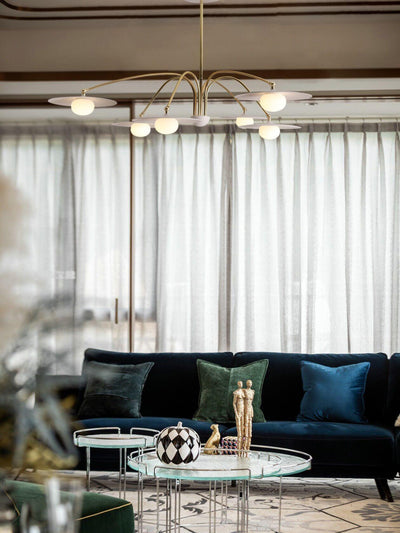 Lark Chandelier with Art Deco-Inspired Mushroom