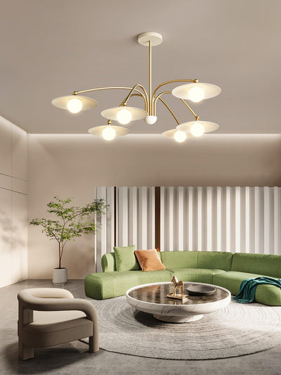 Lark Chandelier with Art Deco-Inspired Mushroom