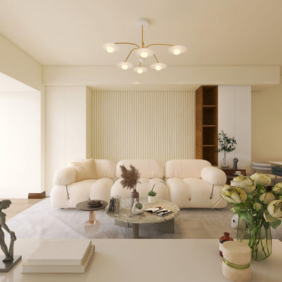 Lark Chandelier with Art Deco-Inspired Mushroom