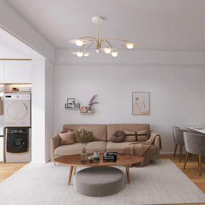 Lark Chandelier with Art Deco-Inspired Mushroom