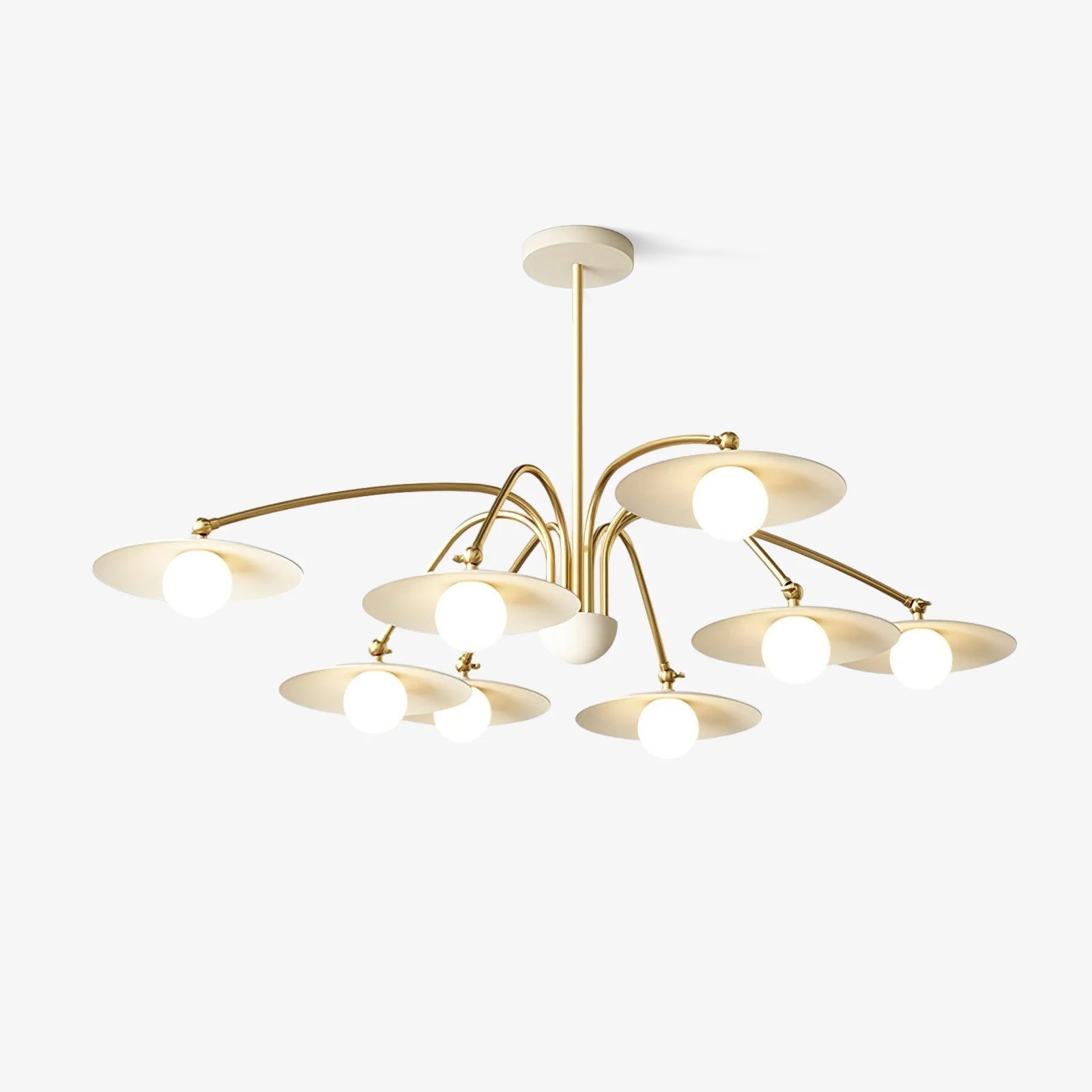 Lark Chandelier with Art Deco-Inspired Mushroom