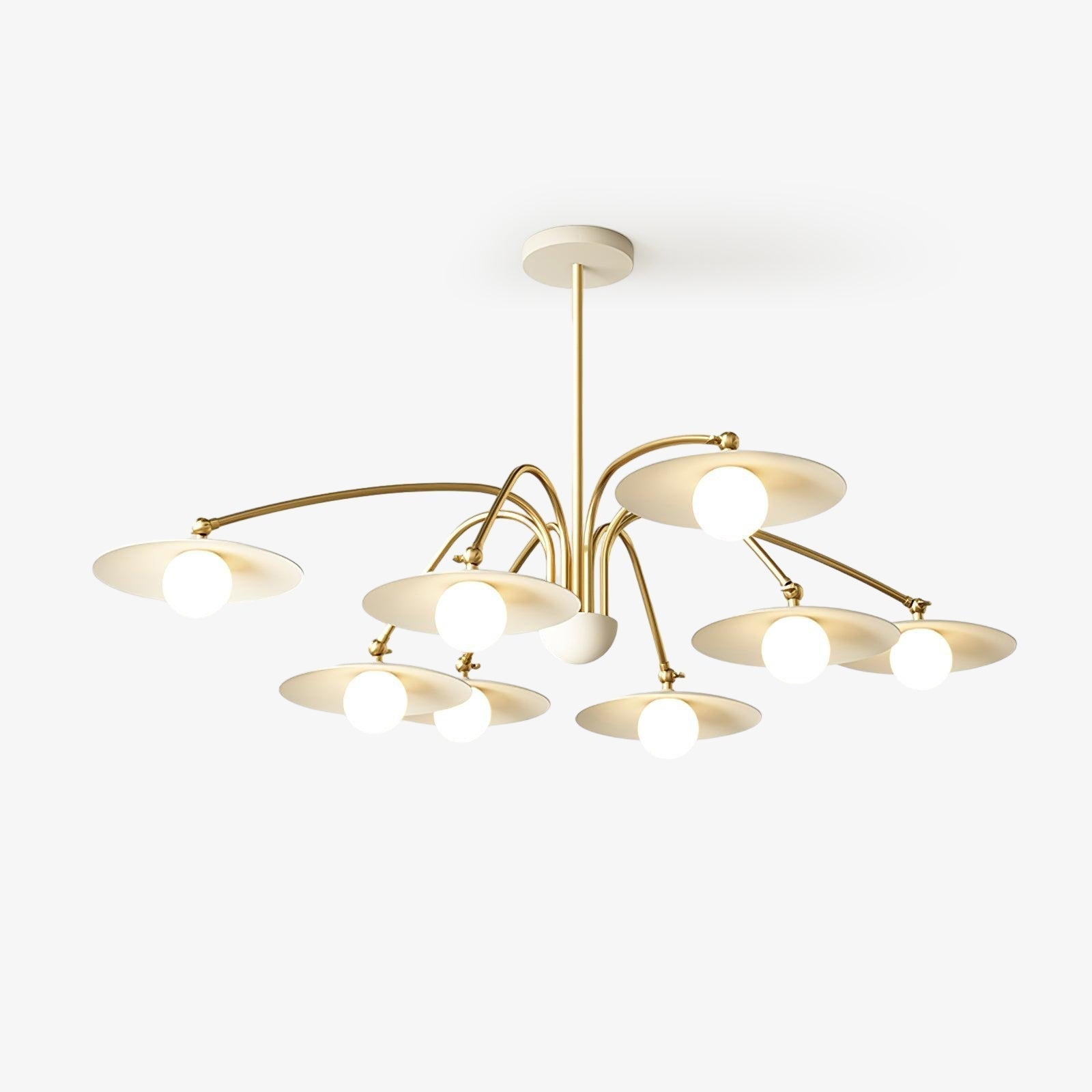 Lark Chandelier with Art Deco-Inspired Mushroom