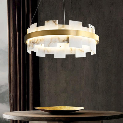 Kivren Alabaster Chandelier Light