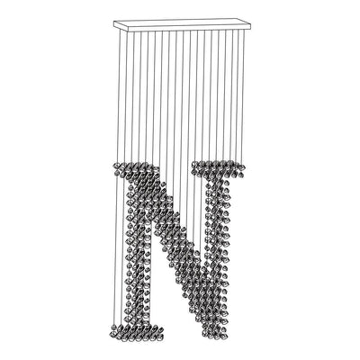Cirirora Chandelier Charcoal Linear Composition N