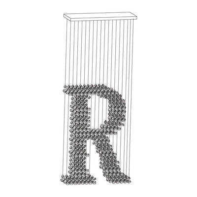 Calinian Chandelier Charcoal Linear Composition R