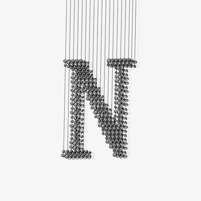 Cirirora Chandelier Charcoal Linear Composition N