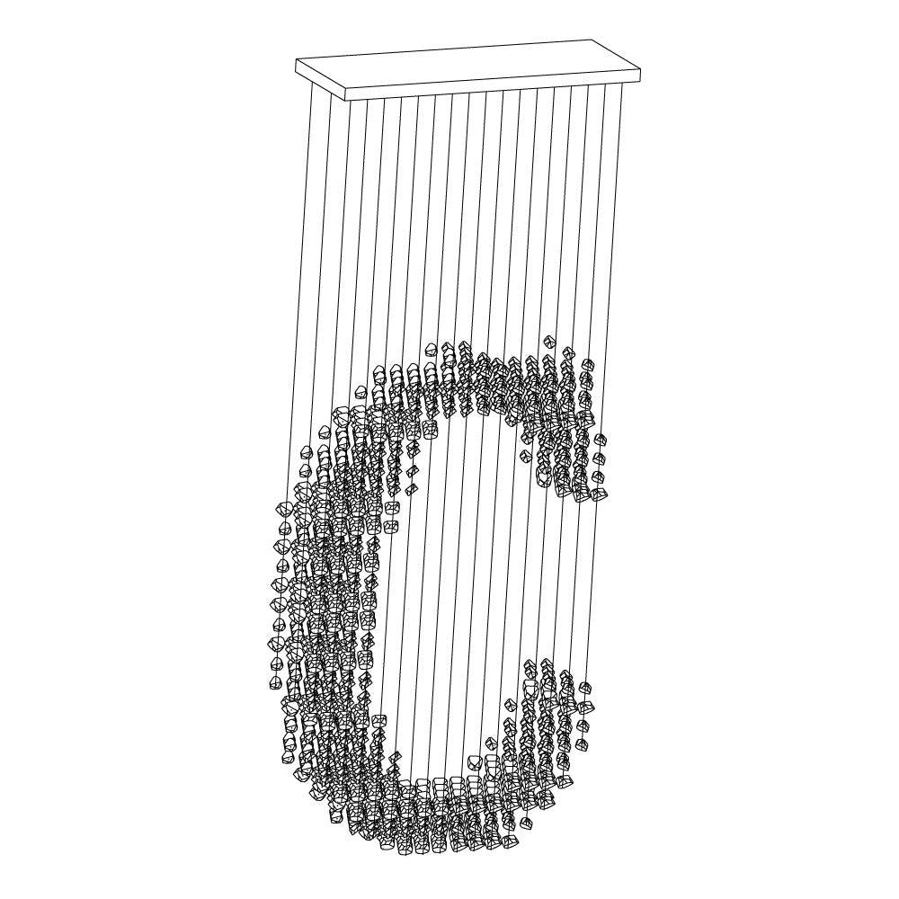 Orinridge Black Stones Chandelier