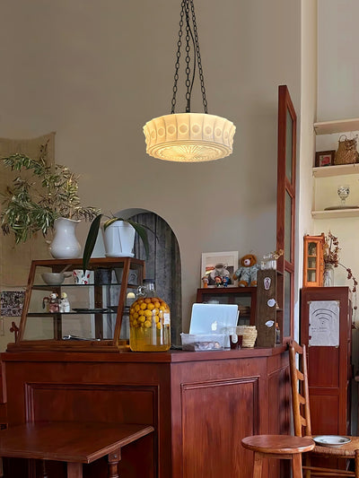 Sirixon Pendant Lamp Chain White Glass