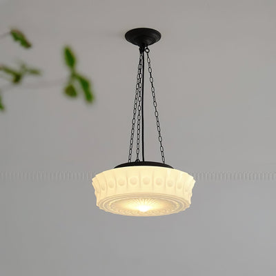 Sirixon Pendant Lamp Chain White Glass