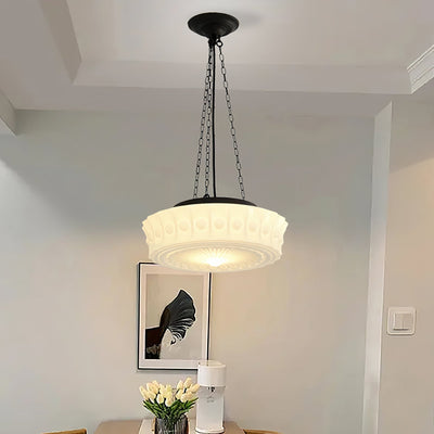 Sirixon Pendant Lamp Chain White Glass