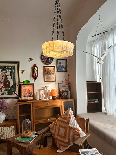 Sirixon Pendant Lamp Chain White Glass
