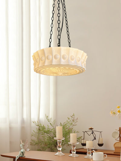 Sirixon Pendant Lamp Chain White Glass
