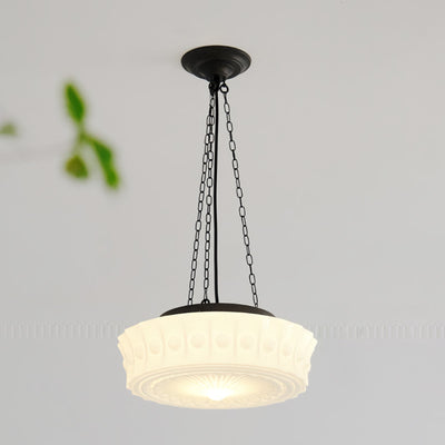 Sirixon Pendant Lamp Chain White Glass