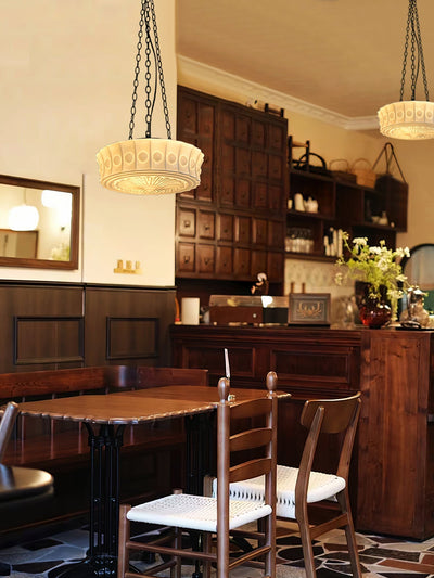 Sirixon Pendant Lamp Chain White Glass
