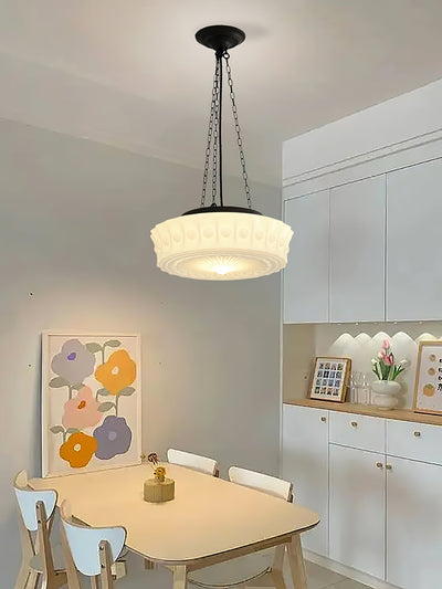 Sirixon Pendant Lamp Chain White Glass