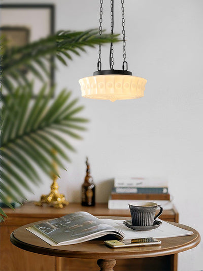 Sirixon Pendant Lamp Chain White Glass