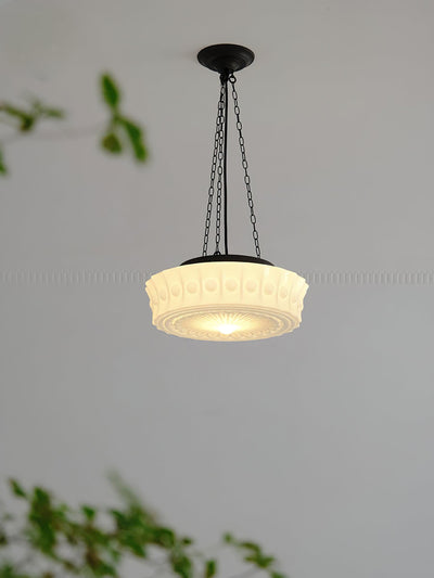 Sirixon Pendant Lamp Chain White Glass