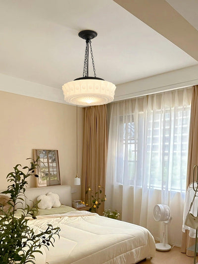 Sirixon Pendant Lamp Chain White Glass